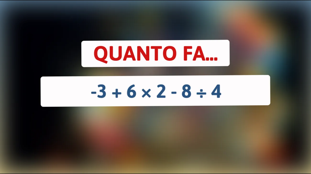\"Il rompicapo matematico che solo il 1% delle persone riesce a risolvere al primo tentativo!\""