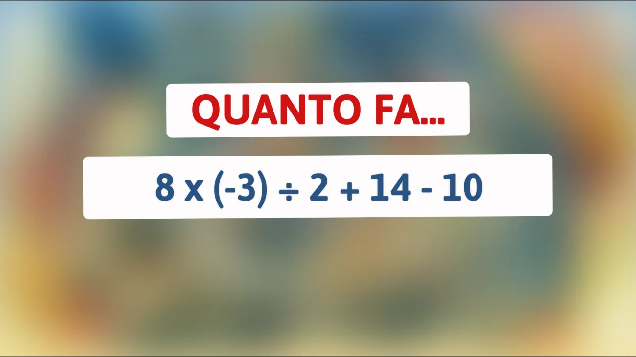 \"La sfida matematica che solo i veri geni risolveranno al primo colpo: mettiti alla prova e scopri se sei uno di loro!\""