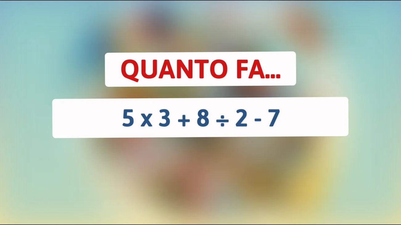 \"Svelato il rompicapo matematico che solo i più acuti riescono a risolvere! Prova a battere il cervello con questo indovinello intrigante!\""