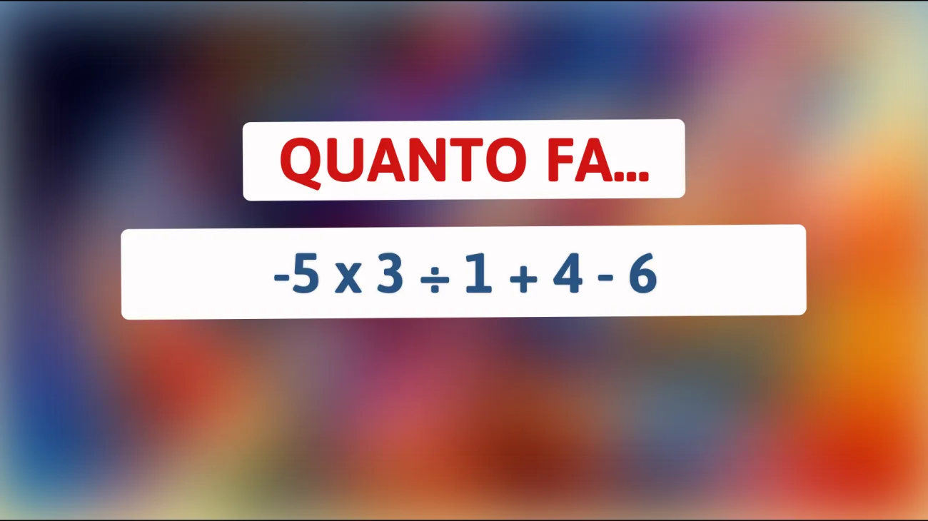 Scopri il segreto matematico che solo il 1% delle persone può risolvere correttamente! Sei tra i geni in grado di farlo?"