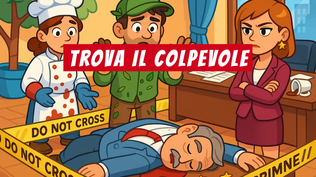 Solo chi ha un vero intelletto riesce a risolvere questo enigma: riuscirai a smascherare il colpevole nascosto tra questi indizi?"
