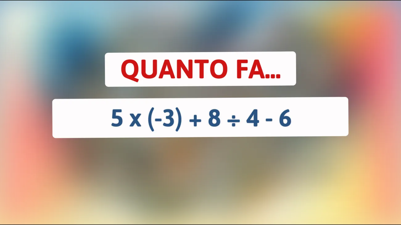 Solo i Veri Geni Sanno Risolvere Questo Rompicapo di Matematica! Sei Uno di Loro?"
