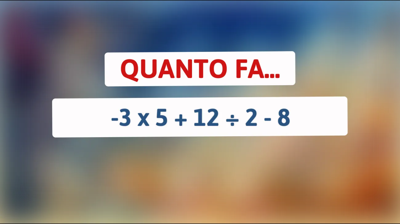 Solo i più intelligenti possono risolvere questo rompicapo matematico! Metti alla prova la tua mente ora!"