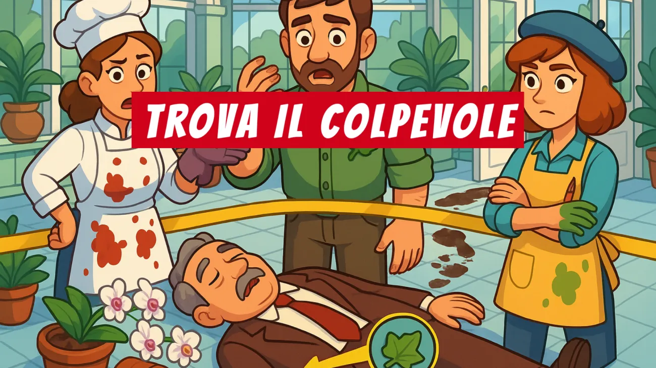 Solo i più intelligenti riescono a risolvere questo enigma: riuscirai a scoprire l’assassino nella serra? Sfida la tua mente!"