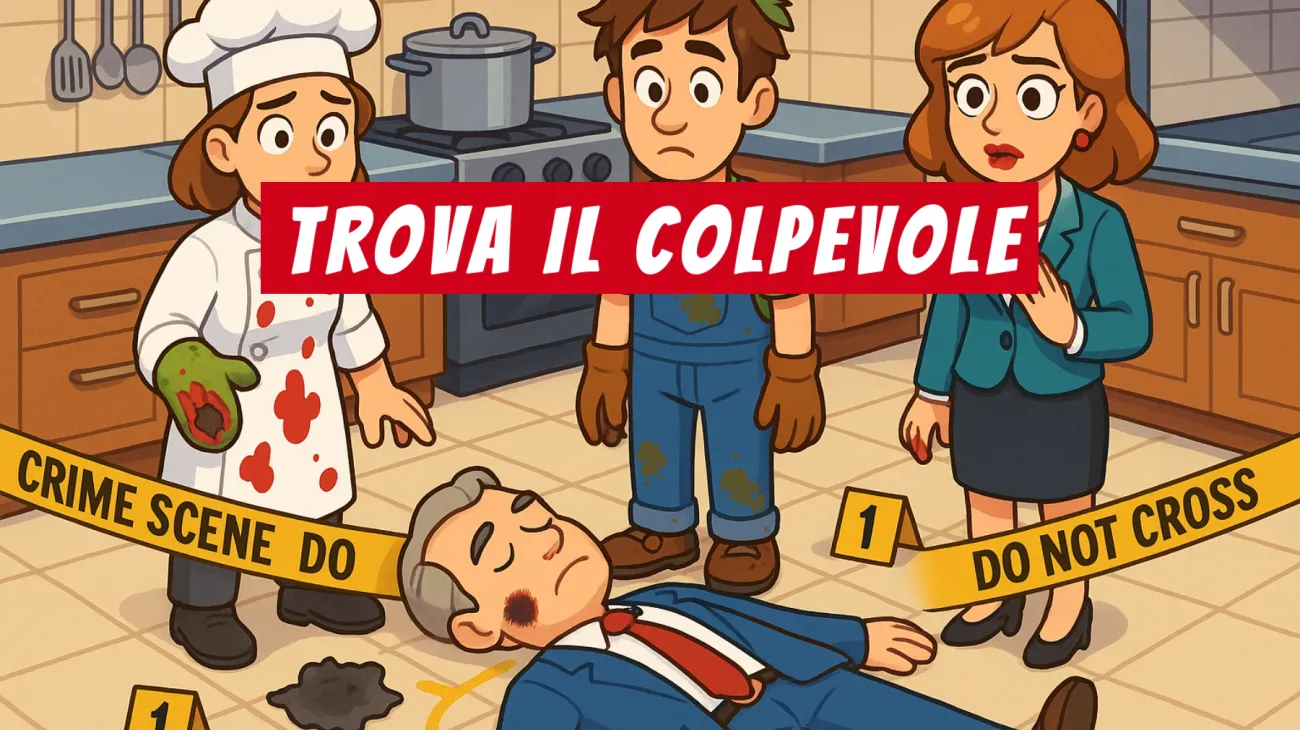 Solo un vero genio riesce a risolvere questo delitto in cucina: accetti la sfida del giorno?"