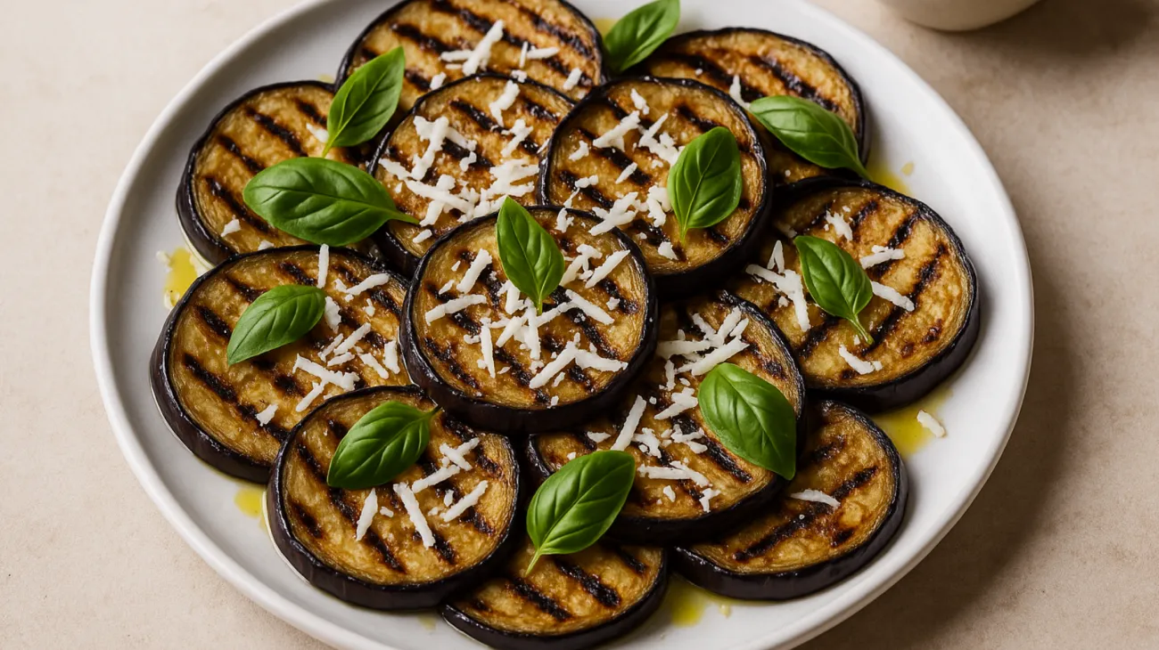 melanzane grigliate ricotta salata basilico fresco"