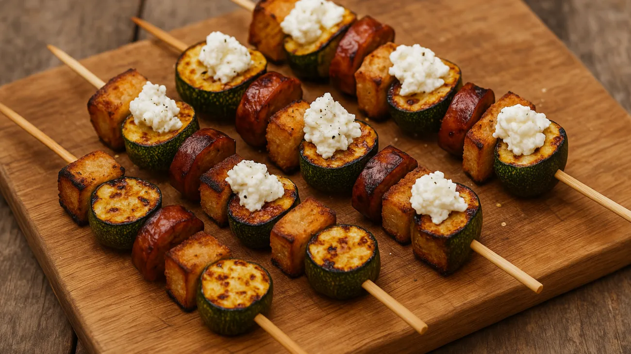 spiedini ricotta zucchine griglia"